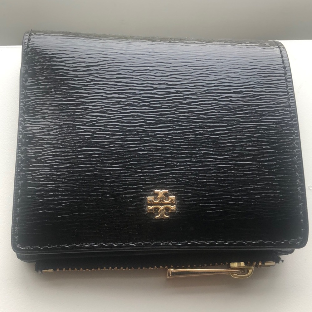 Tory Burch Black Patent Wallet